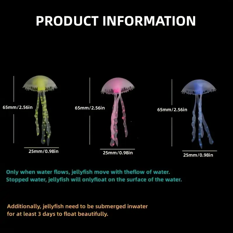 Aquarium Fish Artificial - 6/3pcst Artificial Jellyfishes Aquarium Fish Tank