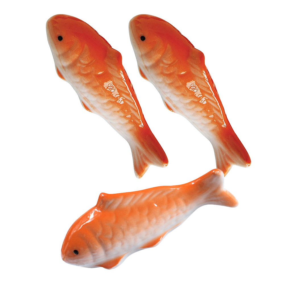 Aquarium Fish Koi - 3Pcs High-Simulation Ceramic Floating Fish for