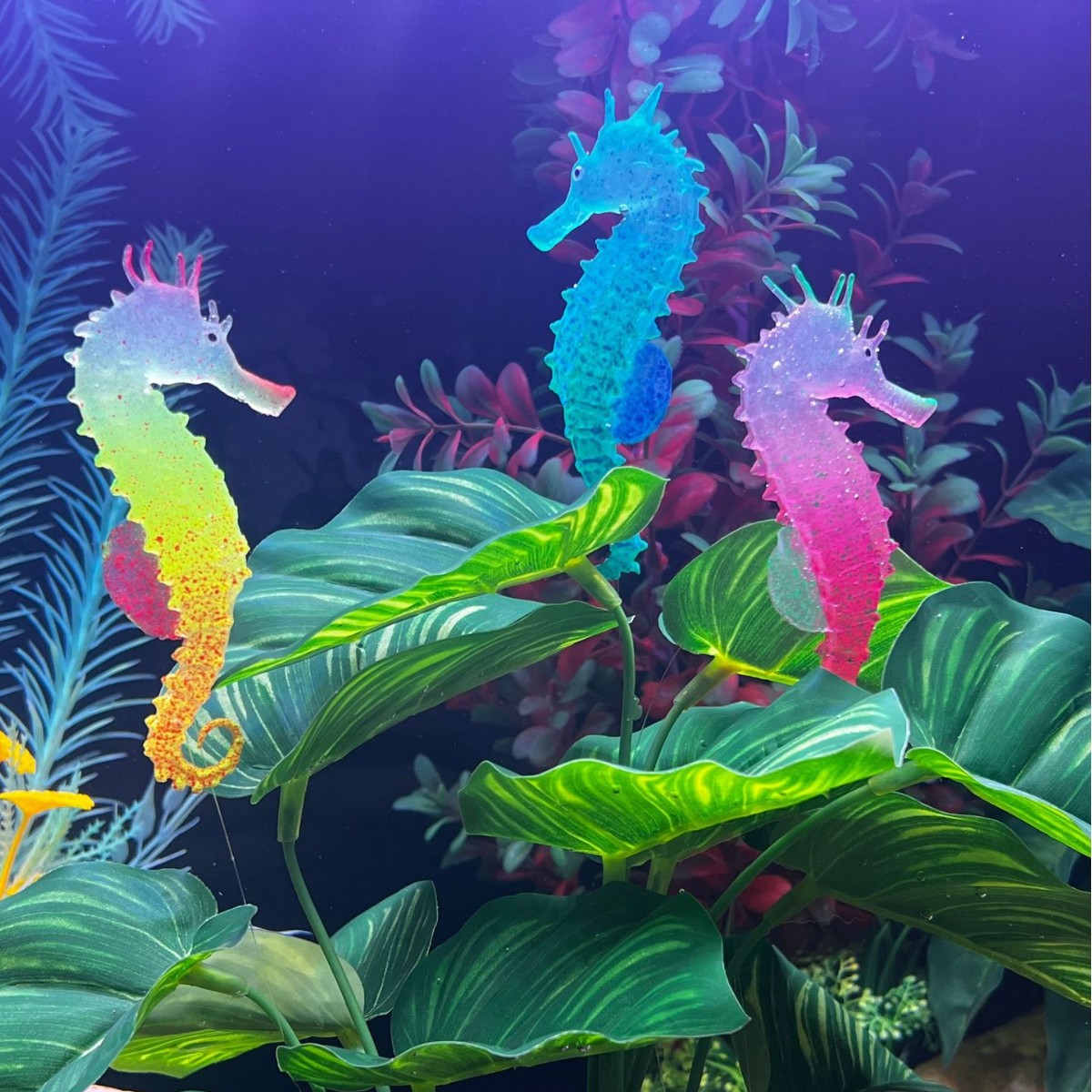 Aquarium Fish Artificial - Simulated Luminous Seahorse Fish Tank Decoration,
