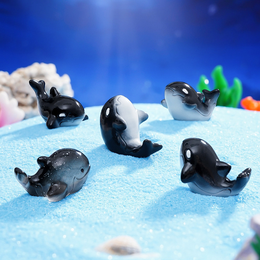 Aquarium Fish Shark - 9Pcs Smooth Surface Mini Resin Aquatic