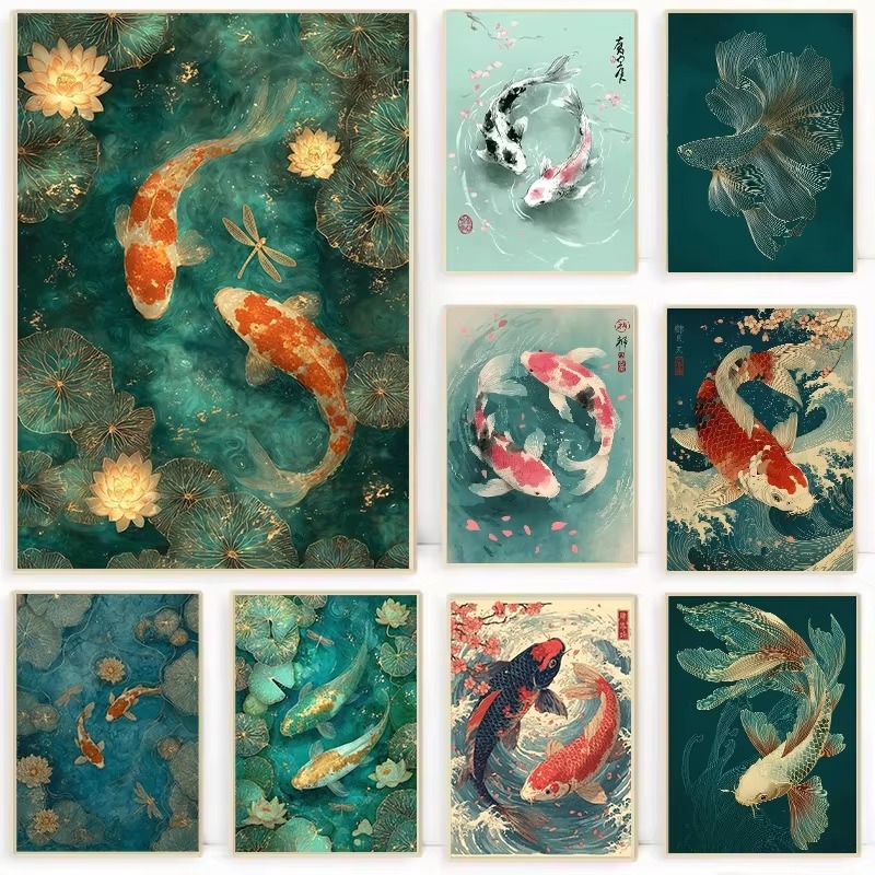 Aquarium Fish Koi - DIY Paint by Numbers Koi Fish