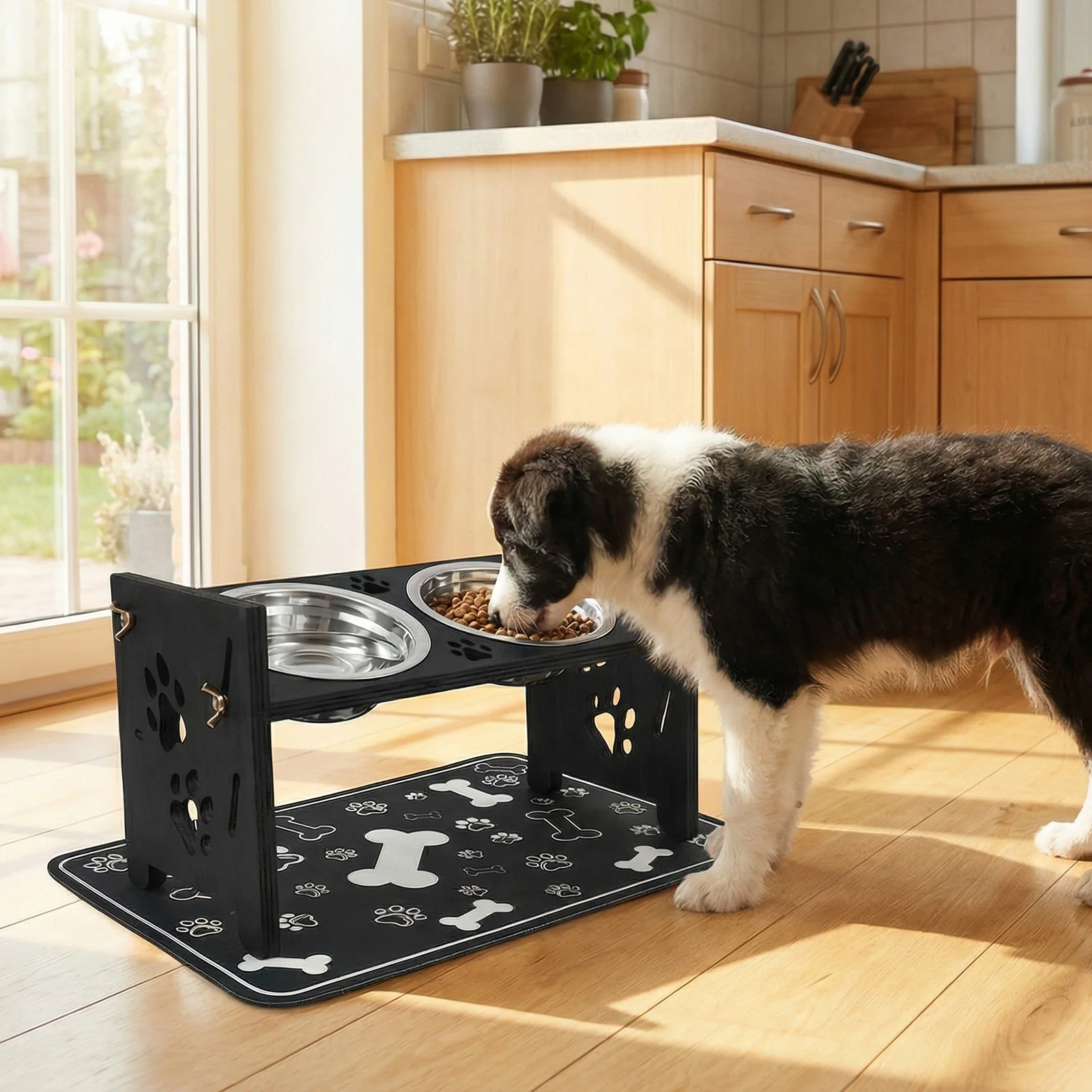 Elevated Dog Feeder Bowls Adju - Royal Canin Food Medium review and price