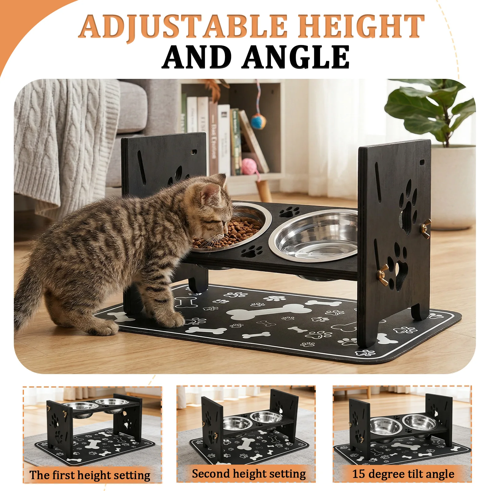 Elevated Dog Feeder Bowls Adju - Royal Canin Food Medium review and price