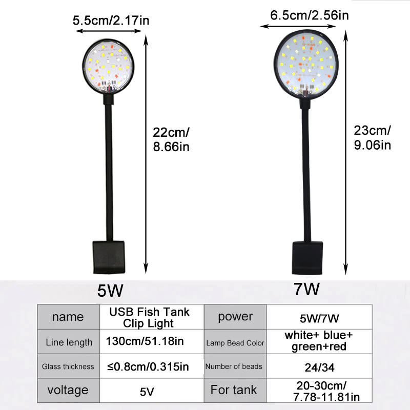 USB Aquarium LED Lamp Fish Tan - Aquarium Fish Store review and price