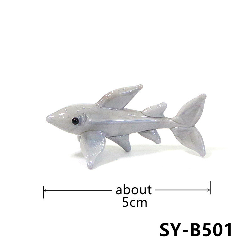 Handmade Mini Glass Shark Figu - Aquarium Fish Shark review and price