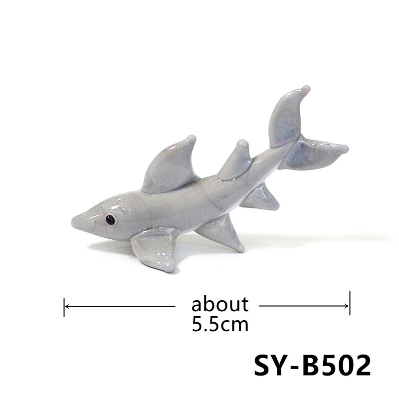 Handmade Mini Glass Shark Figu - Aquarium Fish Shark review and price