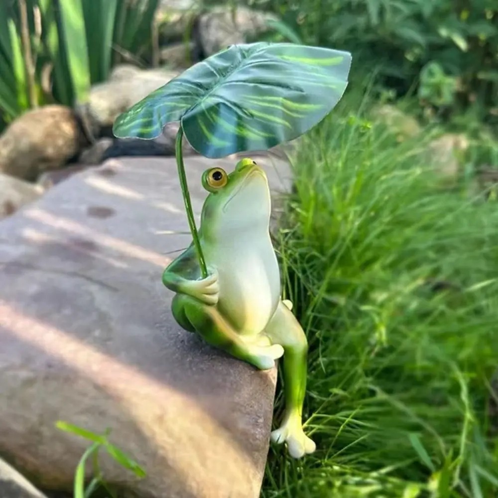 Cartoon Resin Frog Figurine Cr - Aquarium Fish Saltwater review and price