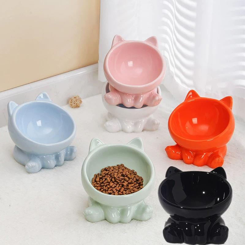 Cute Ceramic Cat Bowl with Hig - Royal Canin Food Medium review and price