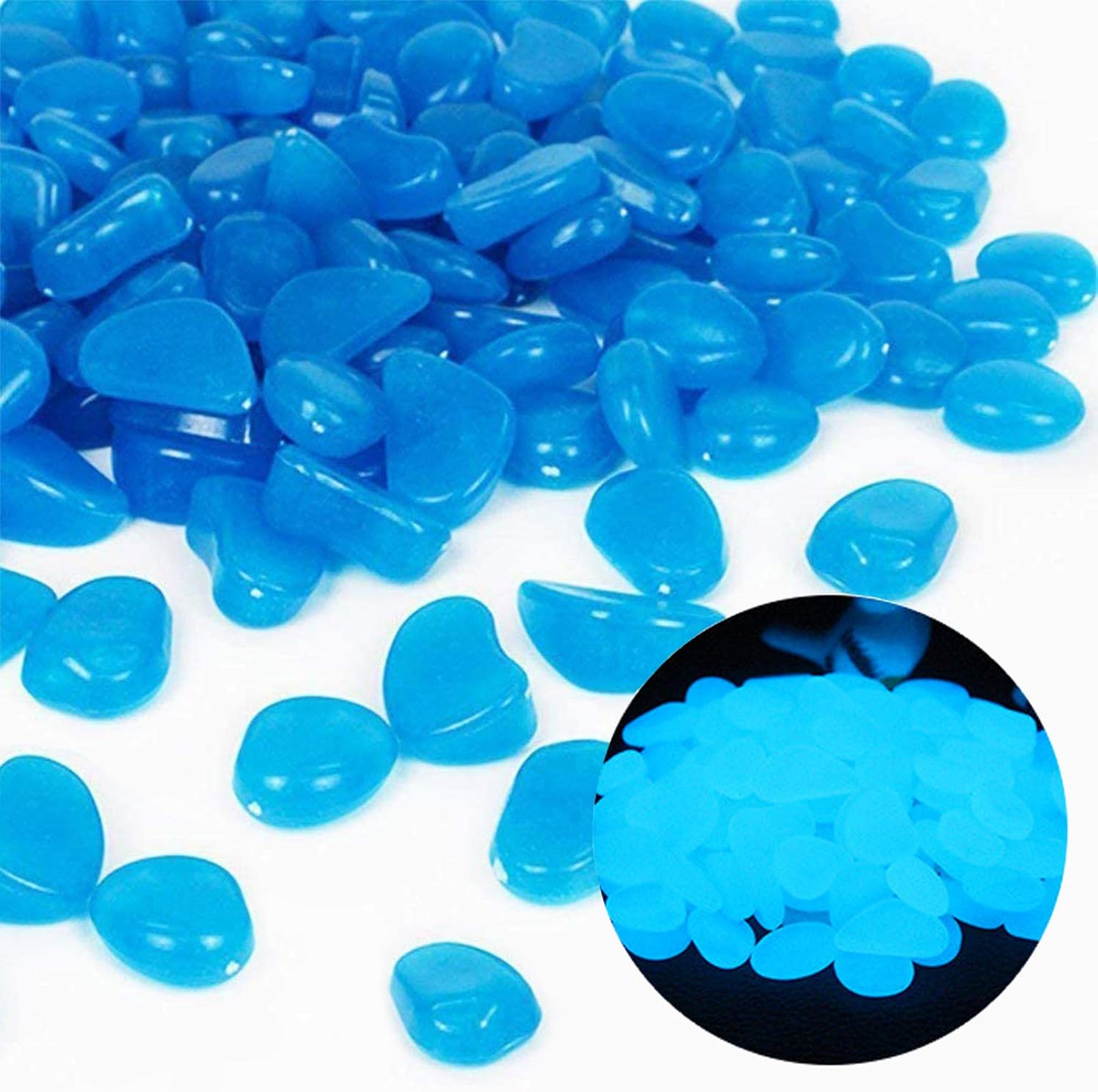 Fish Tank Rocks Glow Blue Pebb - Aquarium Fish Store review and price