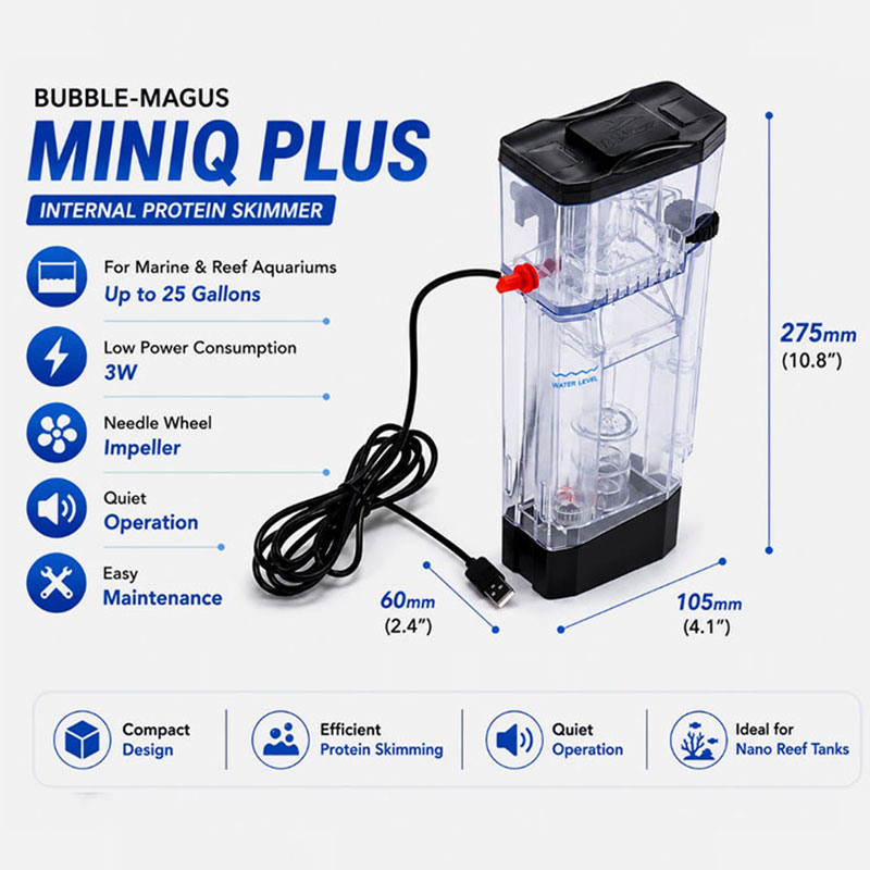 Bubble Magus MiniQ Plus Nano R - Protein Skimmer Reef review and price