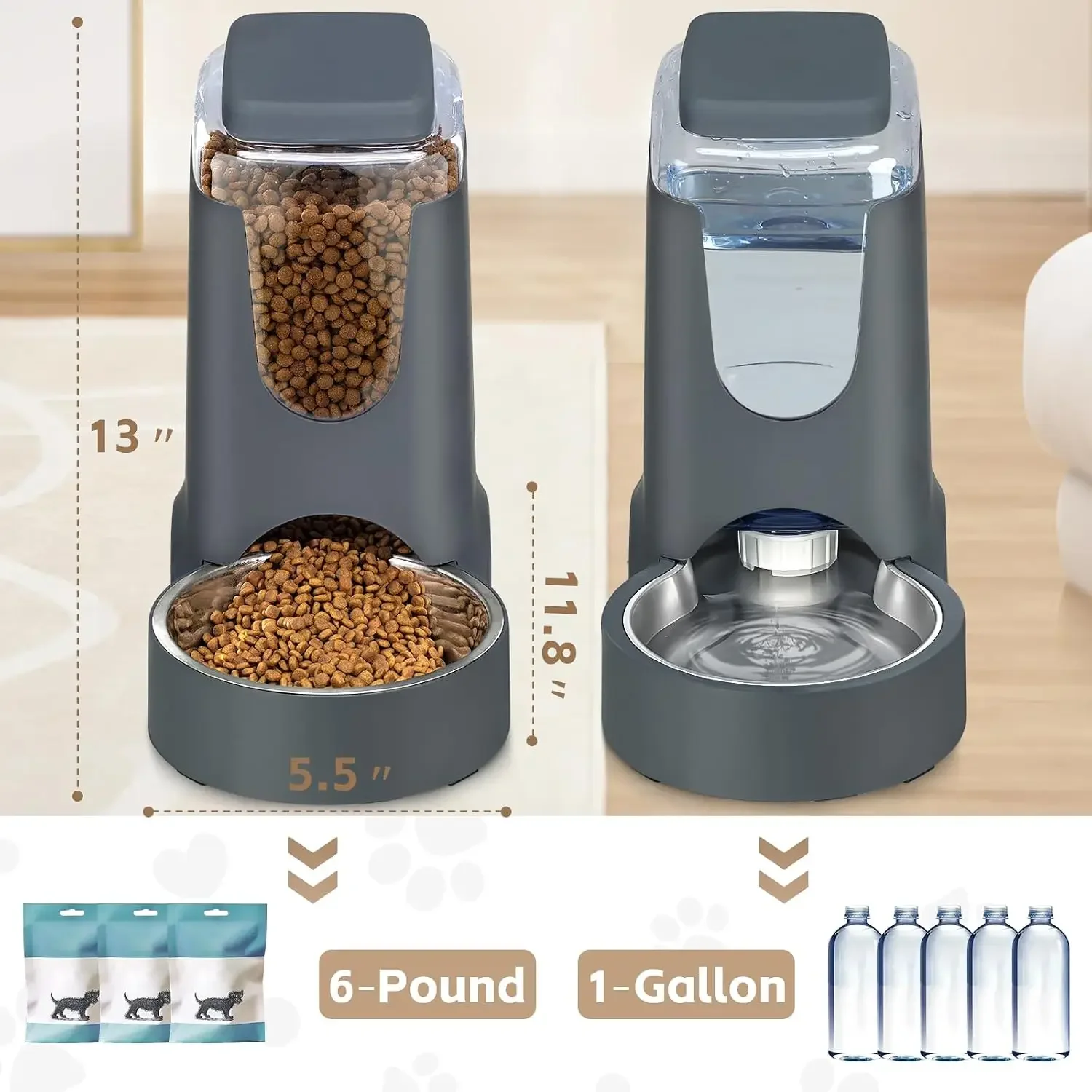 Automatic Cat Feeder and Water - Royal Canin Food Medium review and price