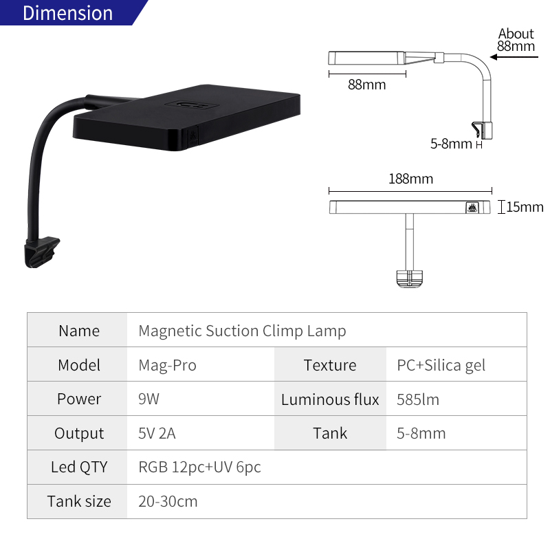 Mag-Pro LED RGB Dimming xiaomi - Xiaomi Aquarium Fish Tank review and price